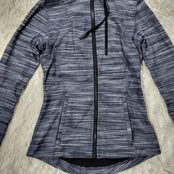 Lululemon Hooded Define Jacket Nulu Mini Space Dye Teal White Woman’s 6 - Picture 2 of 11